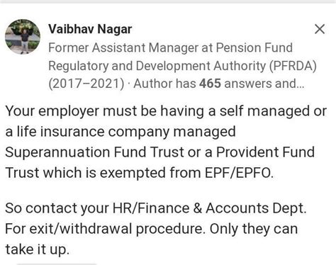 As your establishment is exempted in pf, please submit your withdrawal ...