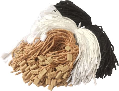 Clothing Tag Hang Tag String for Garments 100 Black 100 White 100 Brown ...