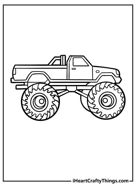 Printable Monster Truck Coloring Pages - Printable Free Templates