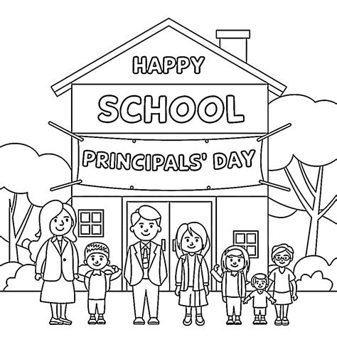 School Principals' Day Free Printable coloring page - Download, Print ...
