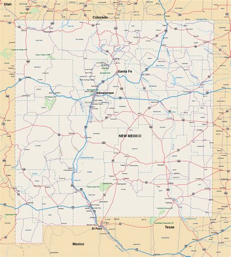 Detailed Political Map Of New Mexico Ezilon Maps - Free Schedule ...