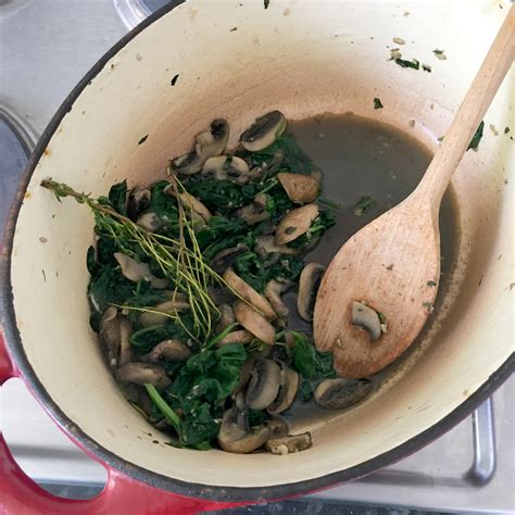Open spinach & mushroom lasagne