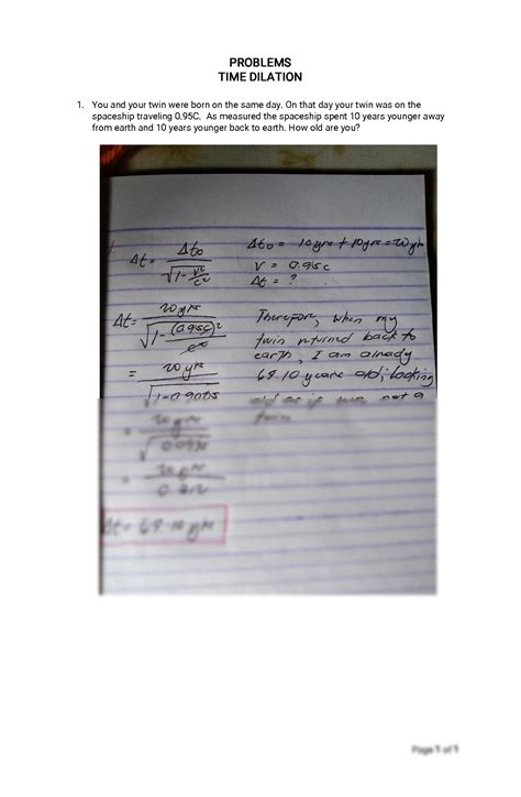 Image result for Time Dilation Problem