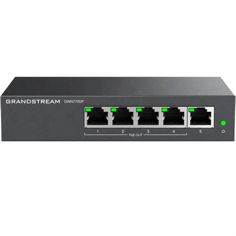 Grandstream GWN7700P 5-Port Gigabit PoE+ Network Switch -tpstech.in