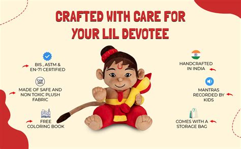 Panda's Box Mantra Chanting Baby Hanuman | Musical Soft Plush Toy | Non ...