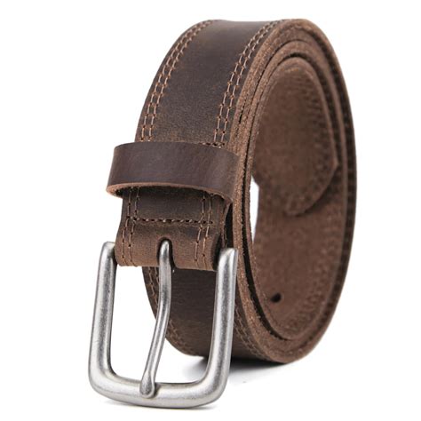 VATAN Men's Genuine Leather Casual Every Day Jeans Belts, Handmade Men ...
