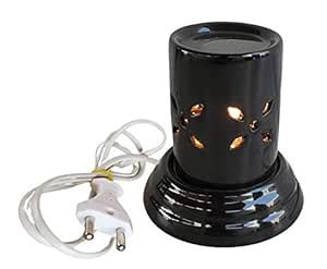 Pure Source India Ceramic Oil Diffuser Electric Small (4.5 inch, Black ...