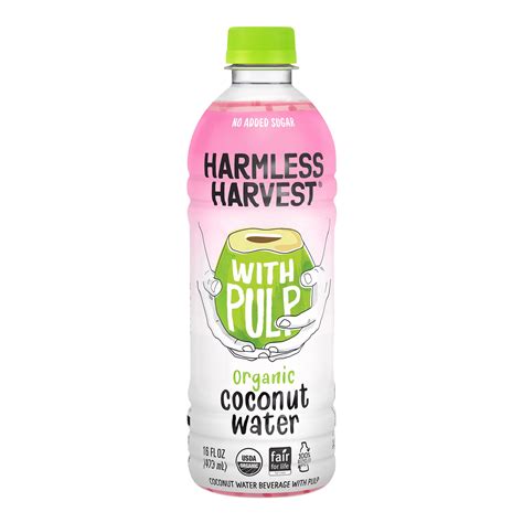 Harmless Harvest Organic Coconut Water with Pulp - Shop Coconut water ...
