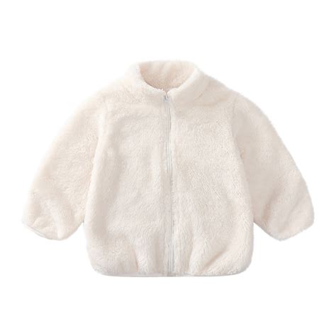 QUYUON Toddler Fleece Jackets Infant Baby Girls Lined Fleece Full Zip ...