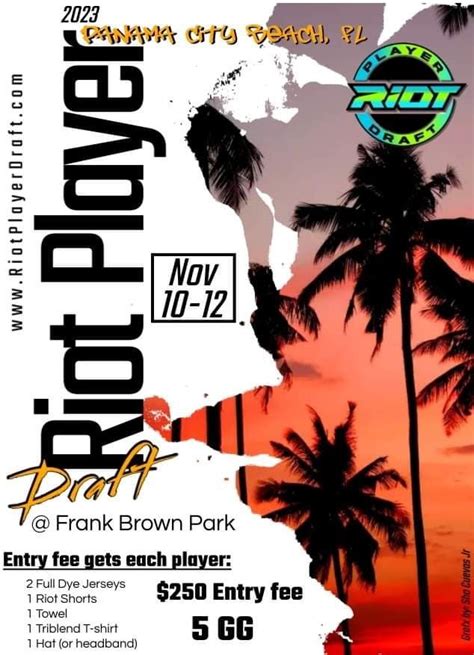 Riot player draft PCB, Frank Brown Park, Panama City, 10 November to 12 ...