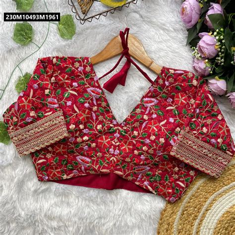 TRENDBUY Jimichu Saree & Embroidered Blouse | Party Wear – TREND BUY