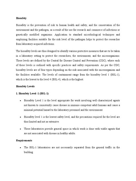 Image result for Biosafety level Types