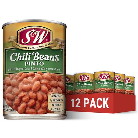 Amazon.com : S&W - Pinto Chili Beans - 15.5 Oz. Can (Pack Of 12 ...
