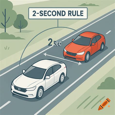 An infographic illustration shows two cars on a road demonstrating the ...