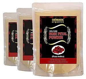 Donnara Organics 100% Pure & Natural Rose Petal Powder - for Skin, Face ...