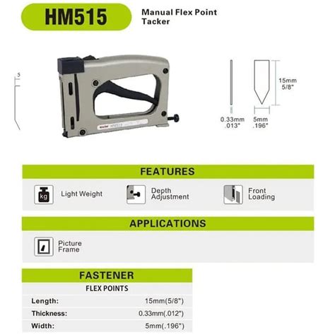 Nailer HM515 Frame Tacker Manual Nailer, Snap Frame Nail Gun Nailer He ...