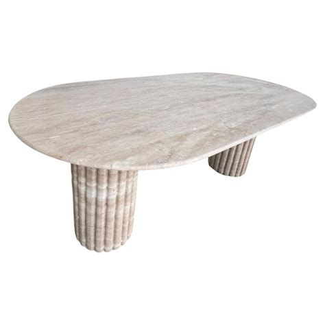 Travertine Dining Table - Travertine Stone Table - Marble Dining Room ...