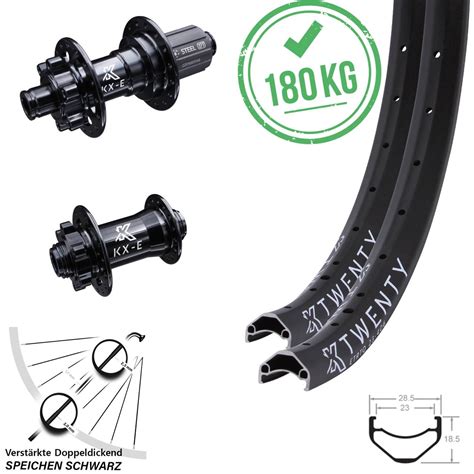 20 Zoll KX Twenty Laufradsatz verstärkt 10 Kugellager 15x100 mm ...