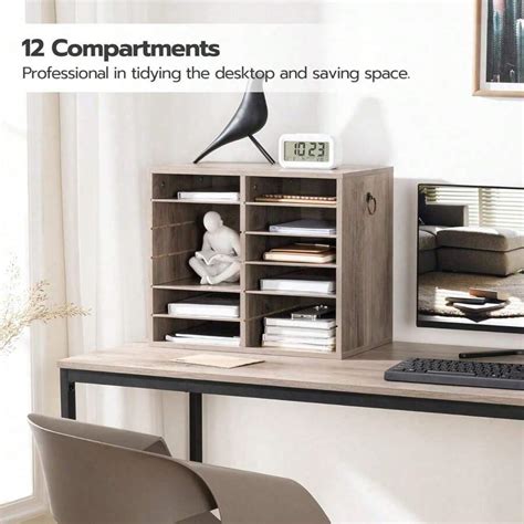 Literature Organizers, 12 Compartments Office Mailbox With Adjustable ...