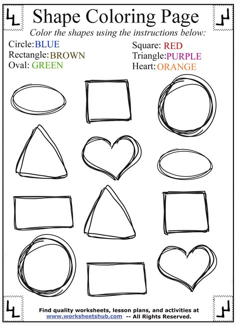 Printable Shapes Coloring Pages