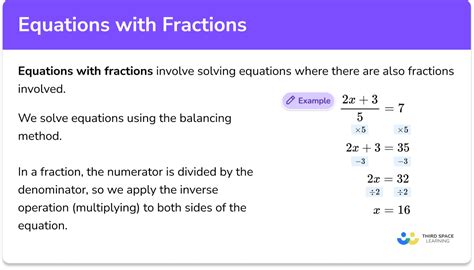 Image result for Solving Equations Using Fractions