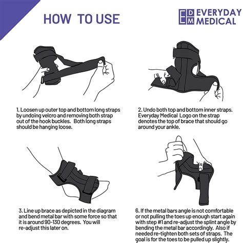 Everyday Medical Plantar Fasciitis Night Splint Brace for Plantar ...