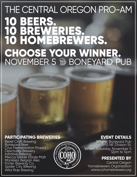 Hosted by Boneyard Beer, the Central Oregon Pro-Am brewing competition ...
