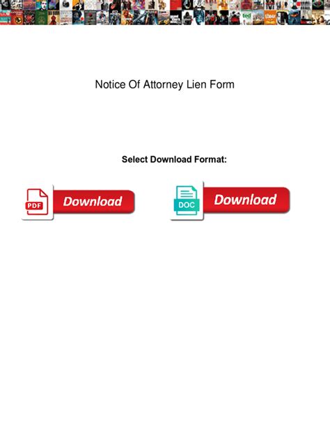 Fillable Online Notice Of Attorney Lien Form. Notice Of Attorney Lien ...