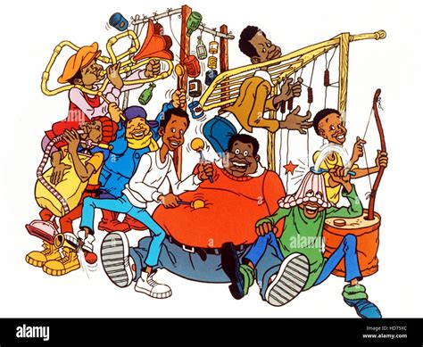 FAT ALBERT AND THE COSBY KIDS, (from left): Rudy, Mushmouth, Russell ...