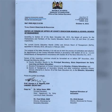 Schools begin process to replace BOM on Ministry order