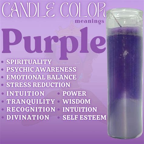 Candle Color Meaning - Purple | Candle color meanings, Colorful candles ...