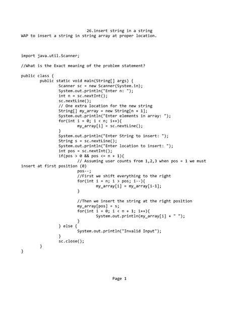 Insert string in a string - 26 string in a string WAP to insert a ...