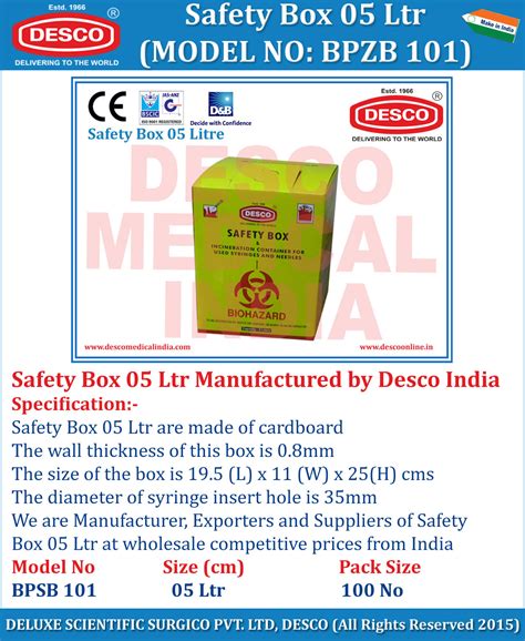 Hospital Safety Box 05 Ltr - Manufacturers, Suppliers & Exporters India