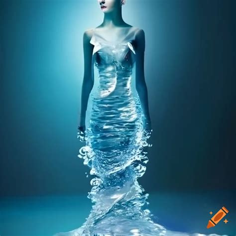 Artistic dress made of water