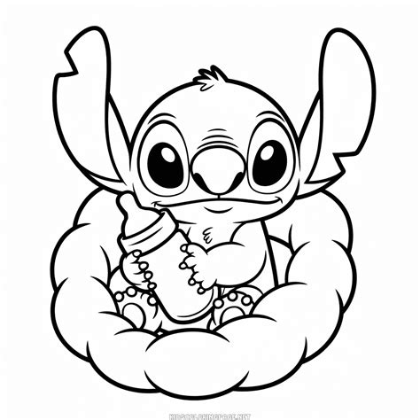 Baby Stitch Coloring Page | Kids Coloring Page