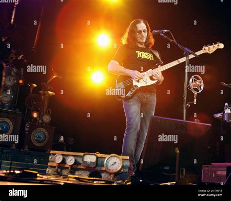 Legendary rock band Rush perform live at Cruzan Amphitheatre where lead ...