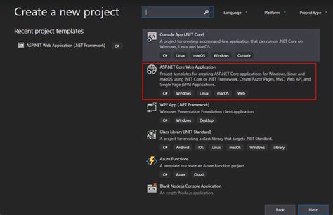 ASP.NET Core Application 的图像结果