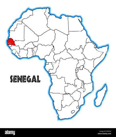 Map of africa senegal hi-res stock photography and images - Alamy