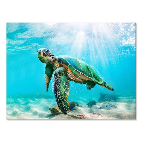 Green Turtle Painting