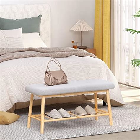 Bamworld Shoe Bench with Storage Bamboo Entryway | Ubuy India