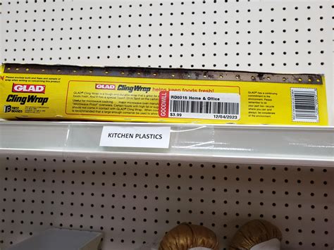 $4.00 for an unopened but rusty Glad plastic wrap at Goodwill, Kona, HI ...