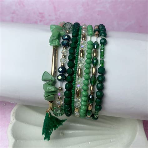 Set of 8 Rhapsody Stone Bracelet | Salty – Salty Accessories