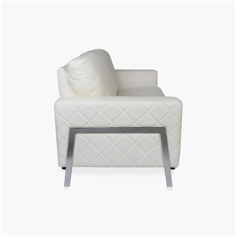 Buy Urbana Faux Leather 3-Seater Sofa - Beige from Home Centre at just ...