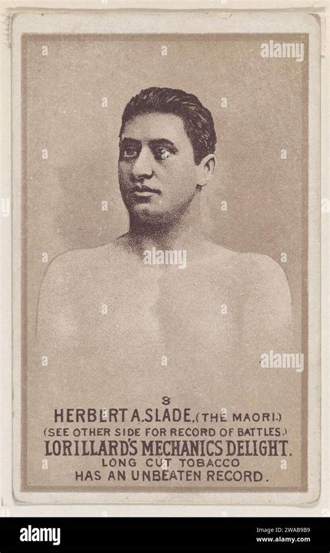 Card 3, Herbert A. Slade, The Maori, from the Prizefighters series ...