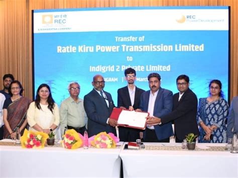 RECPDCL Handovers Ratle Kiru Power Transmission Limited to IndiGrid