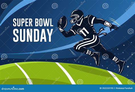 Super Bowl Sunday Banner. Happy Super Bowl Sunday Stock Vector ...