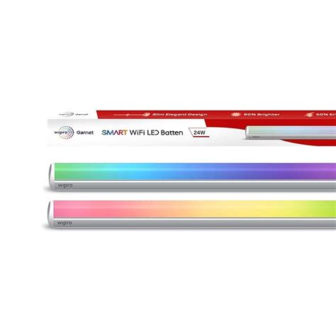 wipro Next Smart Wi-Fi 24W CCT LED Batten | White Tunable | Dimmable ...