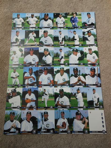 2000 Columbus Clippers Q Cards Uncut Team Sheet Seldom Seen RARE ...