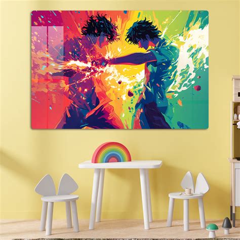 Gen Z Rival Brothers Anime Wall Art: A Fiery Rivalry – FIVE KRAFT