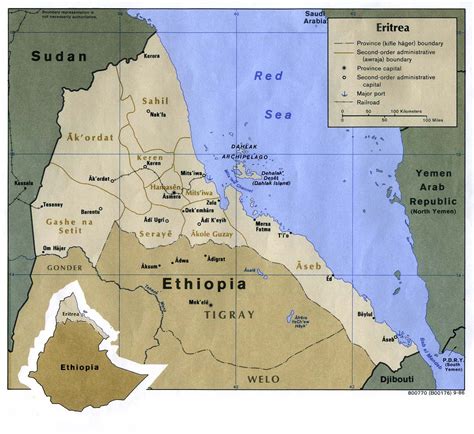 Eritrea Map In Africa Detailed Political Map Of Eritrea Eritrea